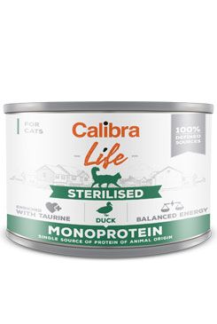 Calibra Cat Life konzerva Sterilised Monoprotein Duck 200g