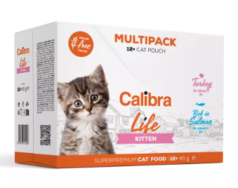 Calibra Cat Life Multipack kapsička Kitten Turkey/Salmon 12x85g