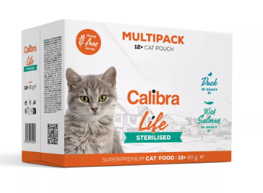 Calibra Cat Life Multipack kapsička Sterilised Duck/Salmon 12x85g