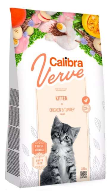 Calibra Cat Verve Grain Free Kitten Chicken & Turkey 750g
