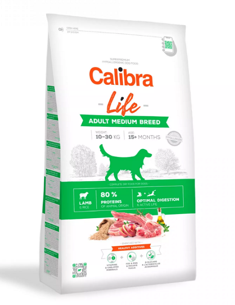 Calibra Dog Life Adult Medium Breed Lamb 12kg