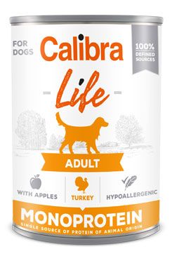 Calibra Dog Life Adult Monoprotein Turkey with apples 400g
