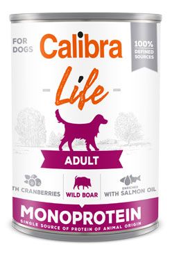Calibra Dog Life Adult Monoprotein Wild boar with cranberries 400g