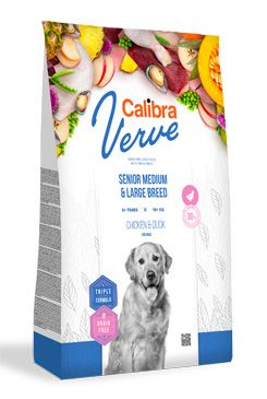 Calibra Dog Verve Grain Free Senior M&L Chicken&Duck 12kg