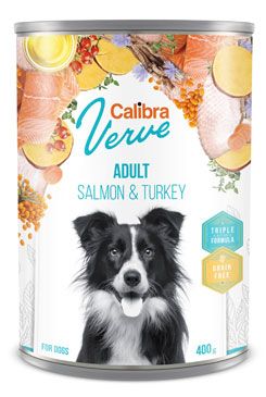 Calibra Dog Verve konzerva Grain Free Adult Salmon&Turkey 400g