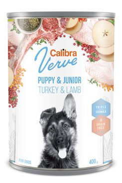 Calibra Dog Verve konzerva Grain Free Junior Turkey&Lamb 400g