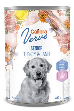 Calibra Dog Verve konzerva Grain Free Senior Turkey&Lamb 400g