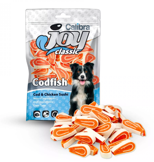 Calibra Joy Dog Classic Cod & Chicken Sushi 80g