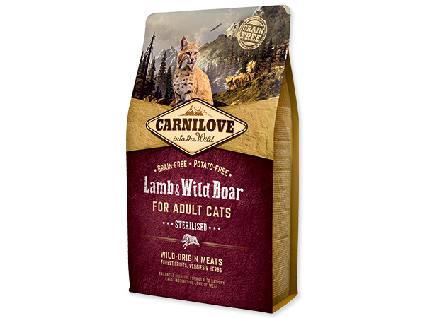 Carnilove Cat Lamb and Wild Boar Adult and Sterilised 2kg