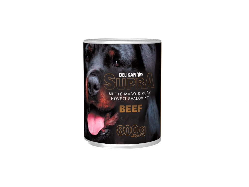 Delikan Konzerva Dog Supra Beef 800g