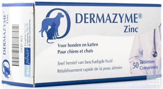 Dermazyme Zinc pro kočky a psy 50tbl.