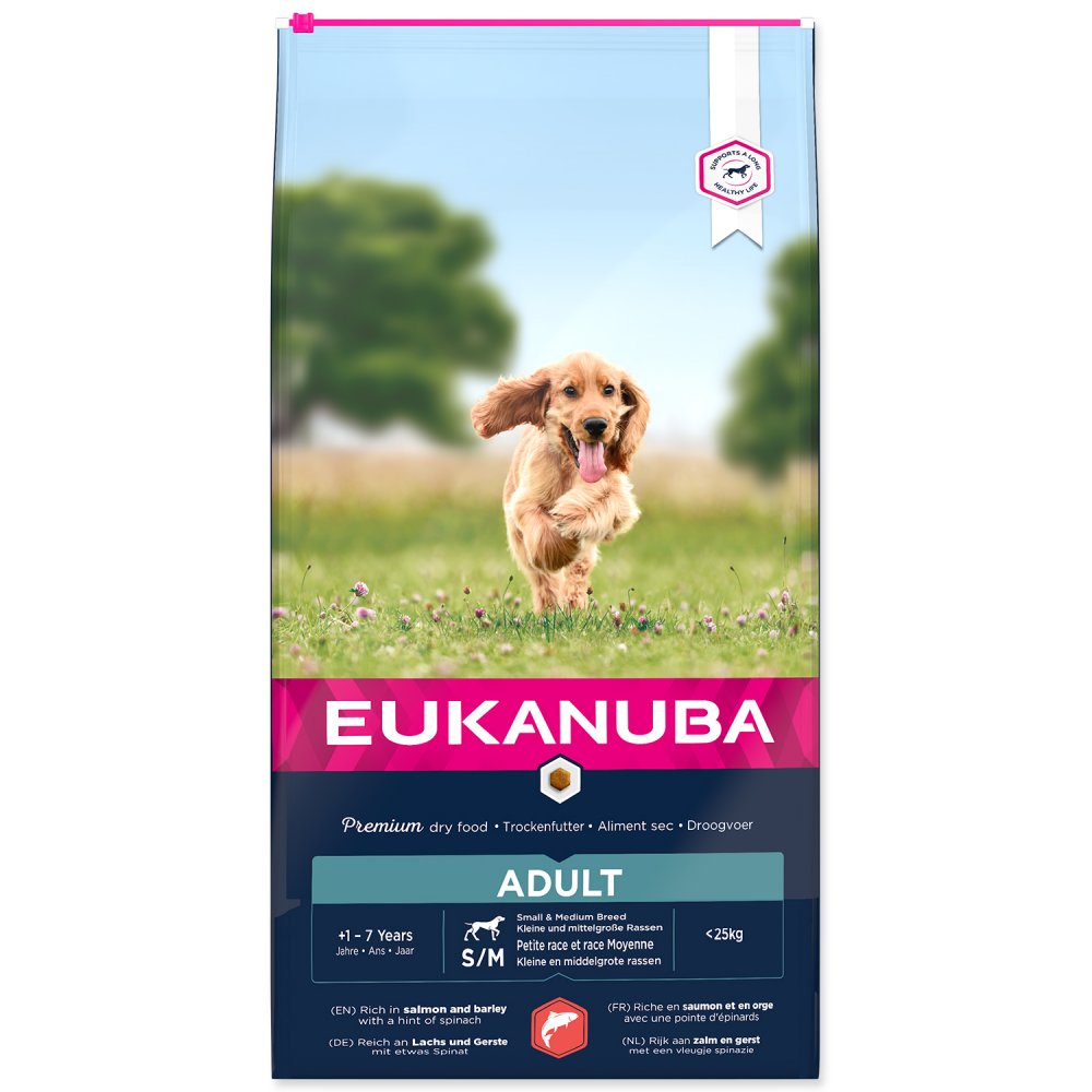 Eukanuba Adult Small & Medium Breed Salmon 2x12kg