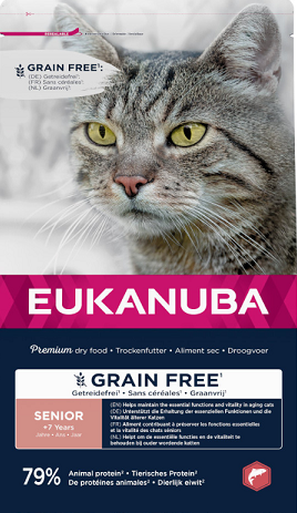 Eukanuba Cat Grain Free Senior Salmon 10kg