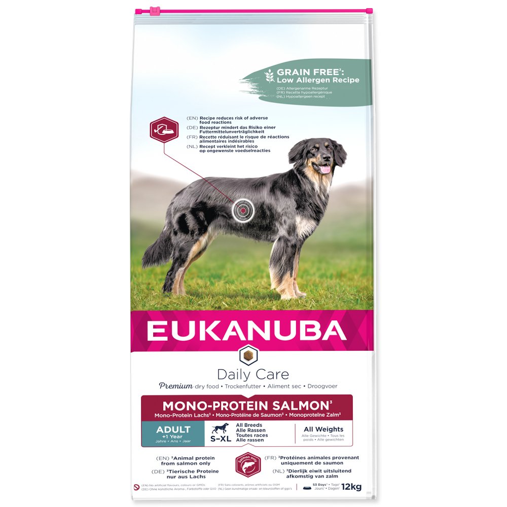 Eukanuba Daily Care Adult S-XL Mono Protein Salmon 12kg