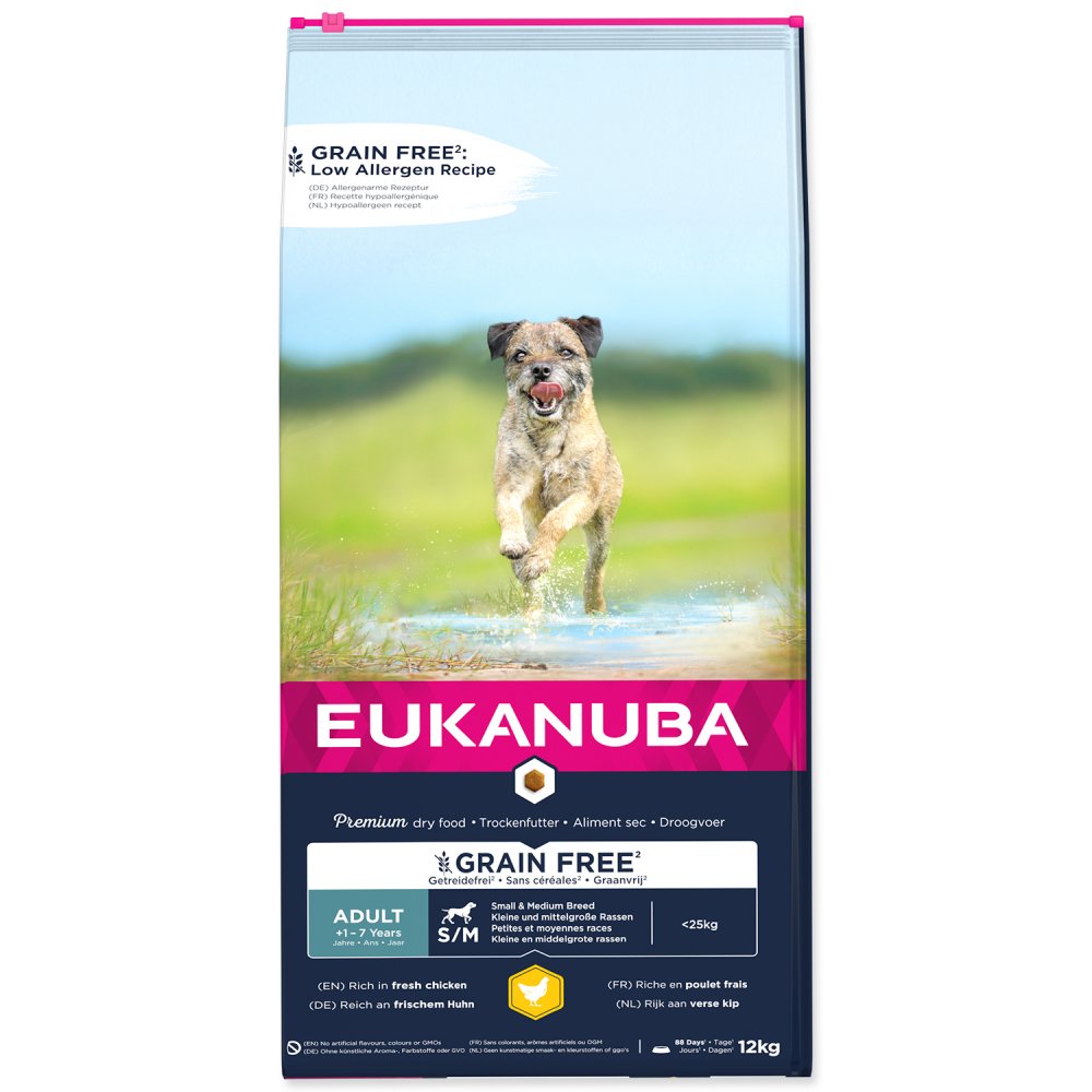 Eukanuba Grain Free Adult Small & Medium Chicken 12kg