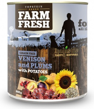 Farm Fresh Konzerva Venison & Plums 800g