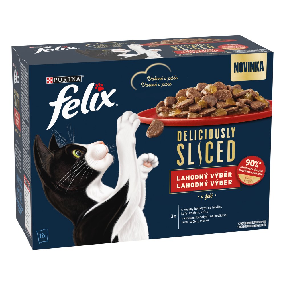 Felix Deliciously Sliced Lahodný výběr v želé 12x80g