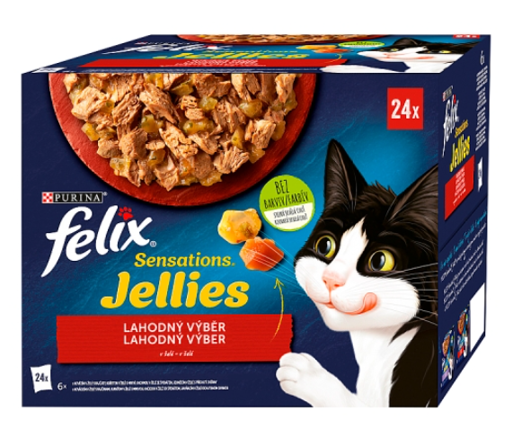 Felix Sensations Jellies Lahodný výběr v želé 24x85g