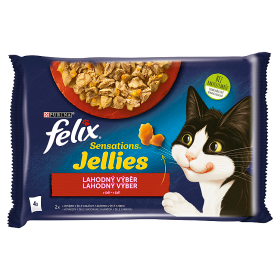 Felix Sensations Jellies Lahodný výběr v želé 4x85g