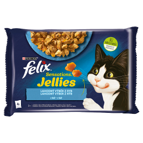 Felix Sensations Jellies Lahodný výběr z ryb v želé 4x85g