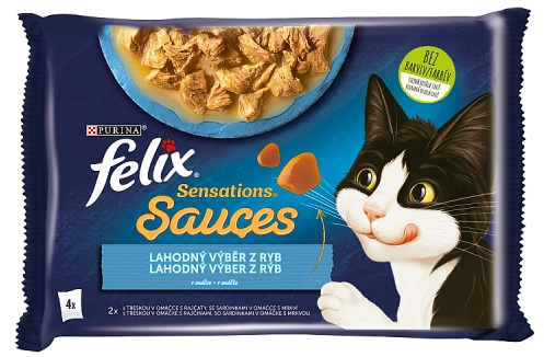 Felix Sensations Sauces Lahodný výběr z ryb v omáčce 4x85g