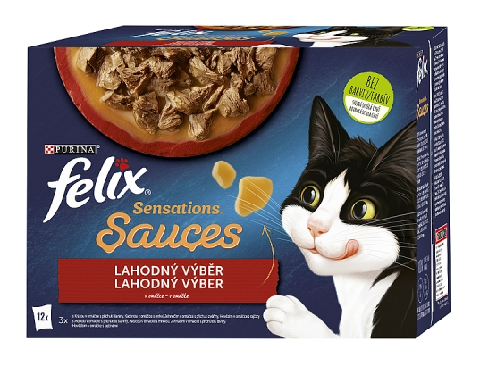 Felix Sensations Sauces Lahodný výběr v omáčce 12x85g