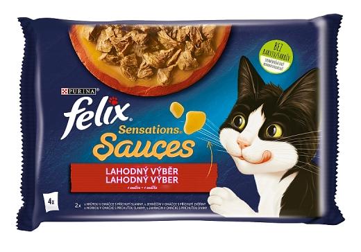 Felix Sensations Sauces Lahodný výběr v omáčce 4x85g