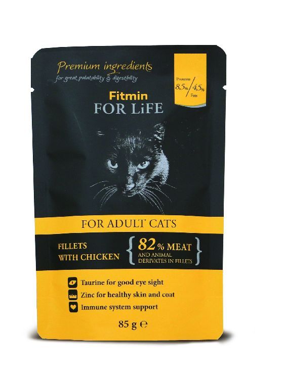 Fitmin Cat For Life kapsička Adult Chicken 28x85g