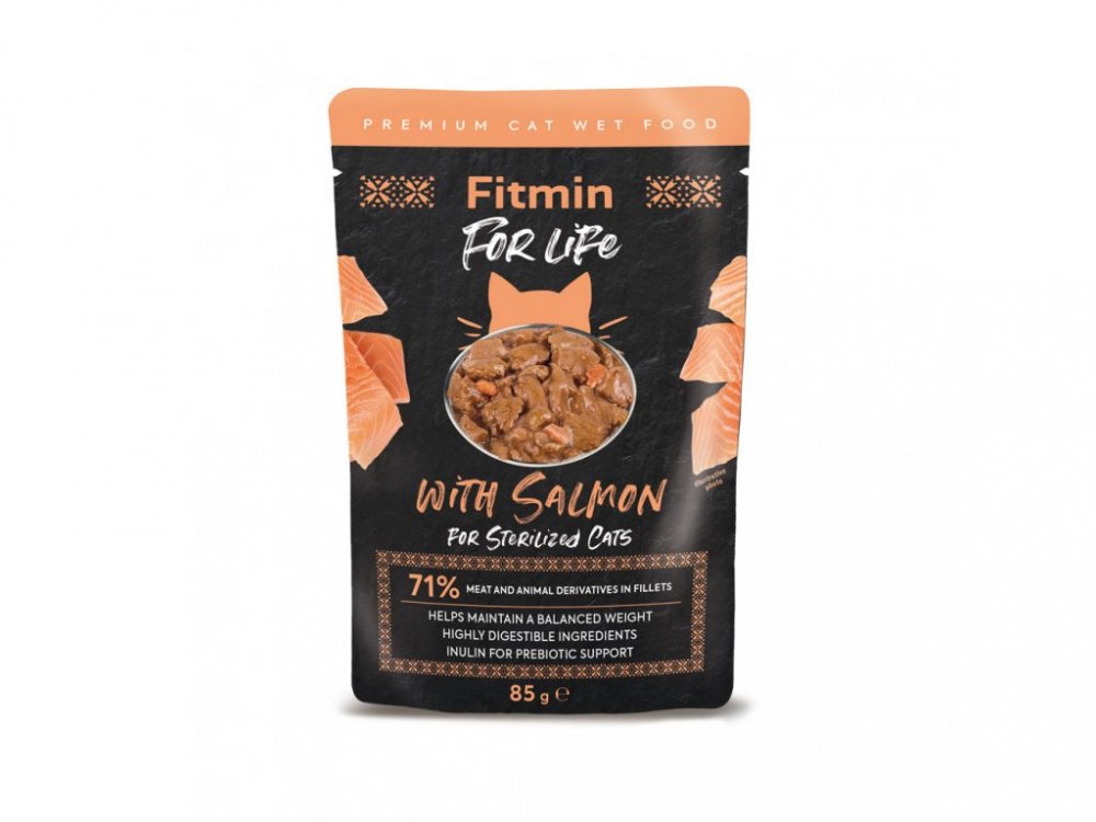 Fitmin Cat For Life kapsička Sterilized Salmon 28x85g