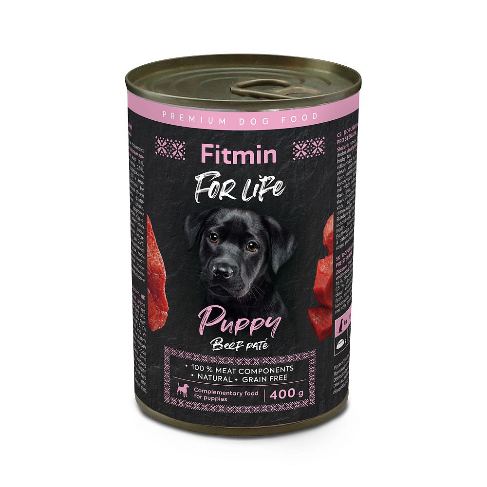 Fitmin Dog For Life konzerva Puppy Beef Paté 6x400g