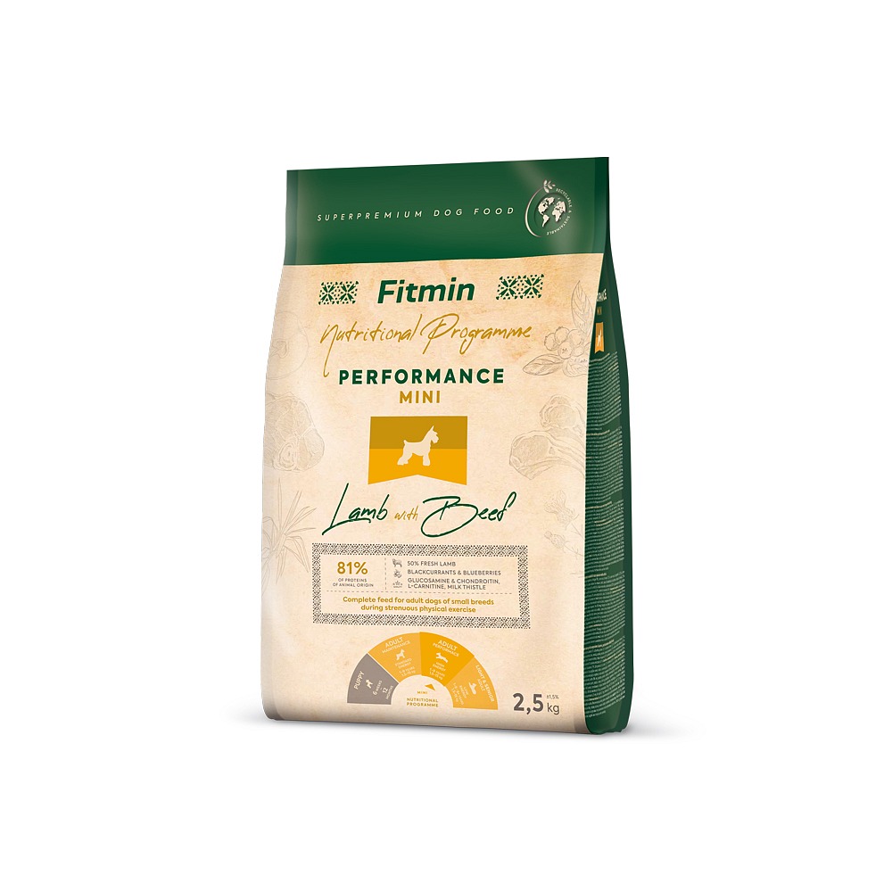 Fitmin Dog Mini Performance Lamb With Beef 2,5kg