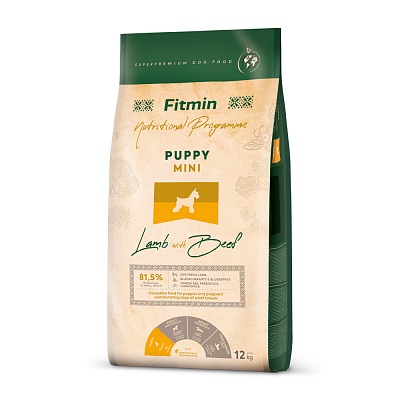 Fitmin Dog Mini Puppy Lamb With Beef 12kg