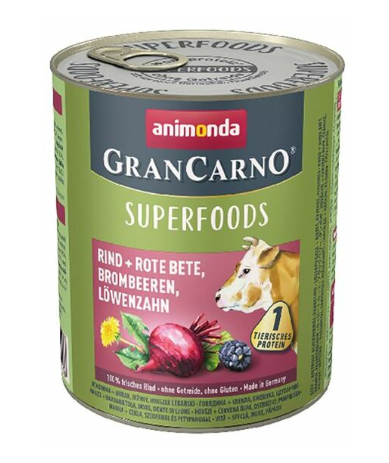 GranCarno Adult konzerva Superfoods Rind + Rote Bete 800g