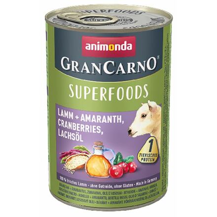 GranCarno Superfoods jehněčí,amarant,brusinky,los.olej 400g