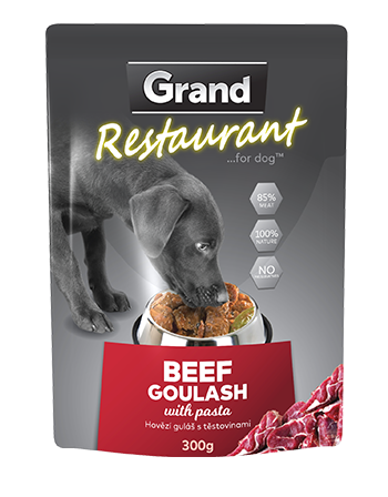 Grand Restaurant Dog kapsa Hovězí guláš s těstovinami 300g