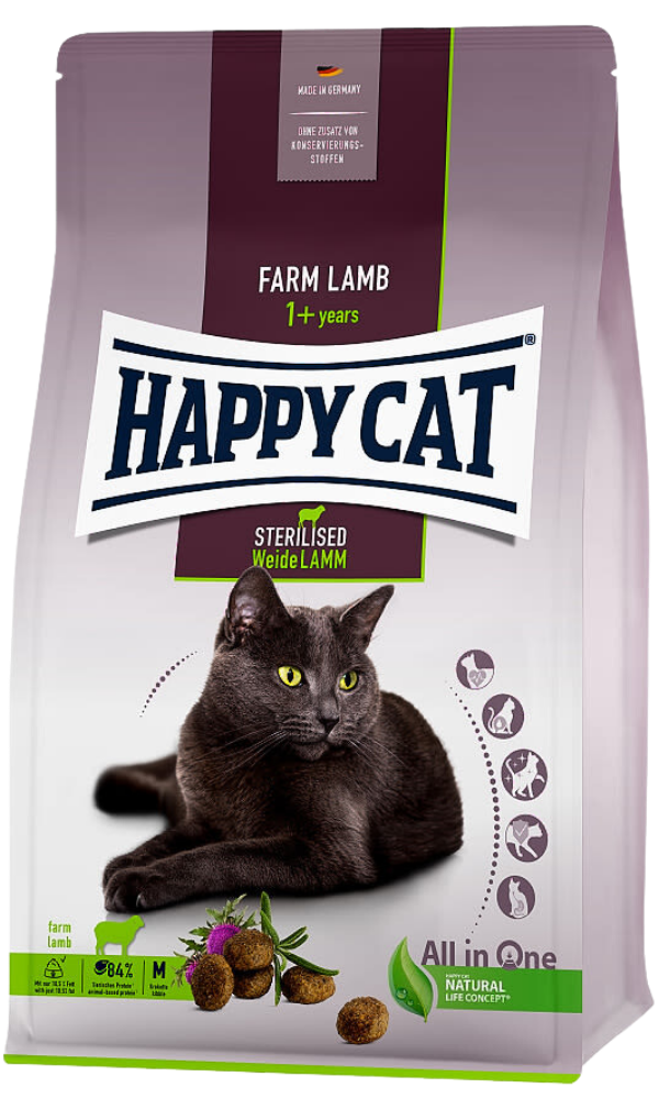 Happy Cat Adult Sterilised Weide-Lamm 10kg