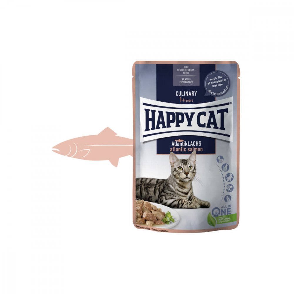 Happy Cat kapsička Meat in Sauce Culinary Atlantik-Lachs 24x85g