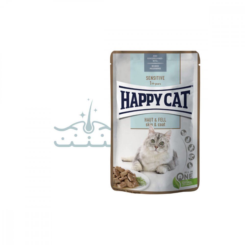 Happy Cat kapsička Meat in Sauce Sensitive Haut & Fell 24x85g