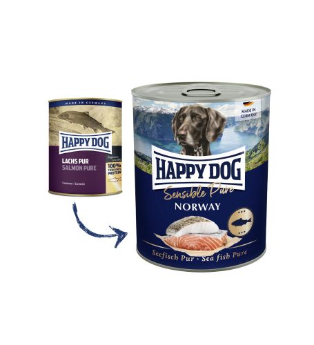 Happy Dog konzerva Lachs Pur Norway 800g
