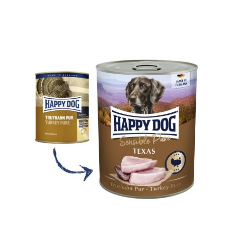 Happy Dog konzerva Truthahn Pur Texas 800g