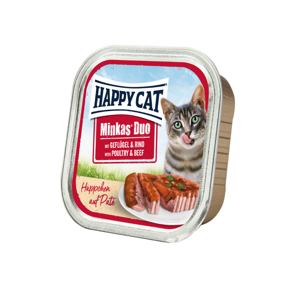 Happy Cat Minkas Duo - Drůbež & Hovězí 100g