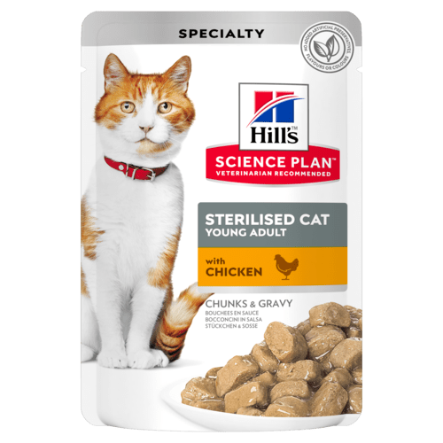 Hill's Feline kapsička Sterilised Lahodný výběr Kuře, ryba, krůta, pstruh 12x85g