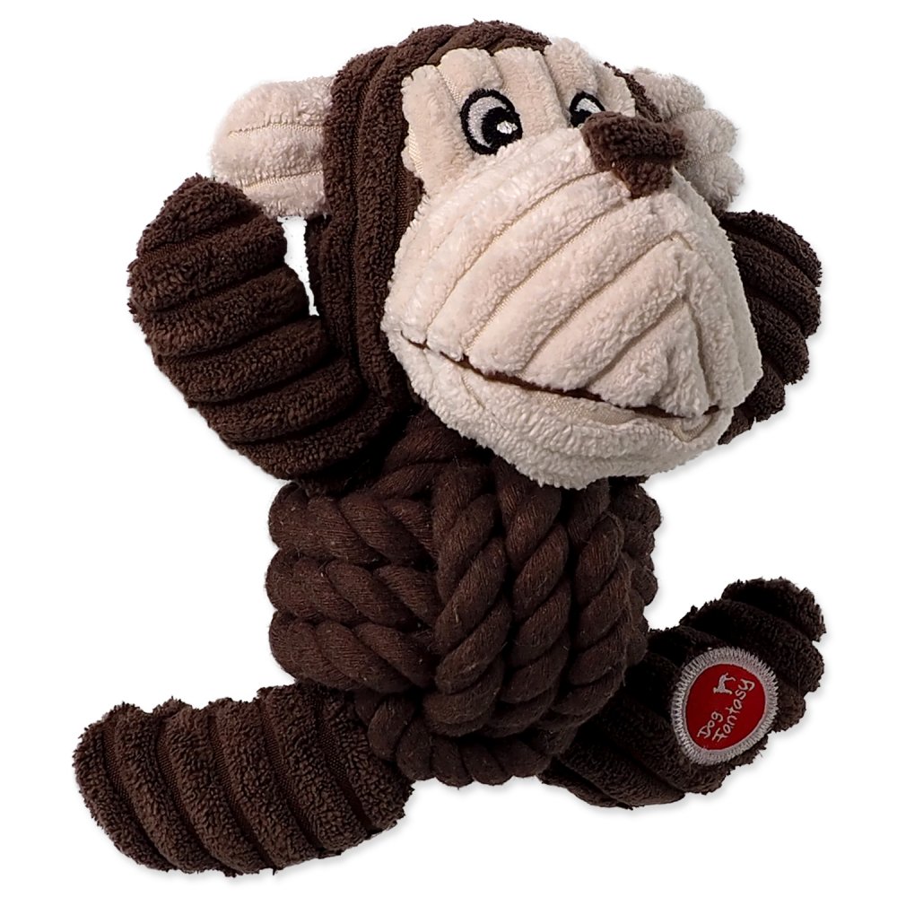 Hračka Dog Fantasy Safari Opice s uzlem pískací 18cm