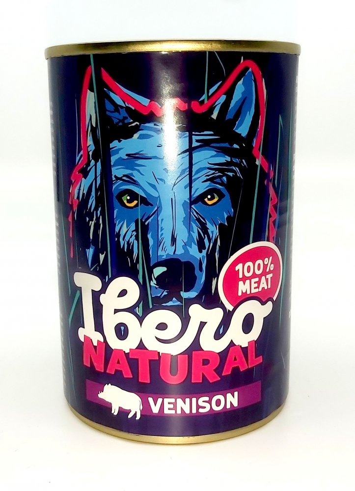 Ibero Natural Dog konzerva Adult Venison 