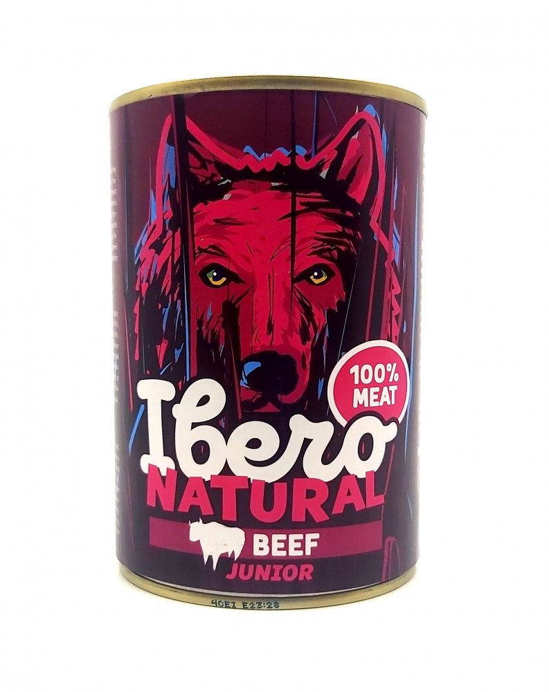 Ibero Natural Dog konzerva Junior Beef 400g