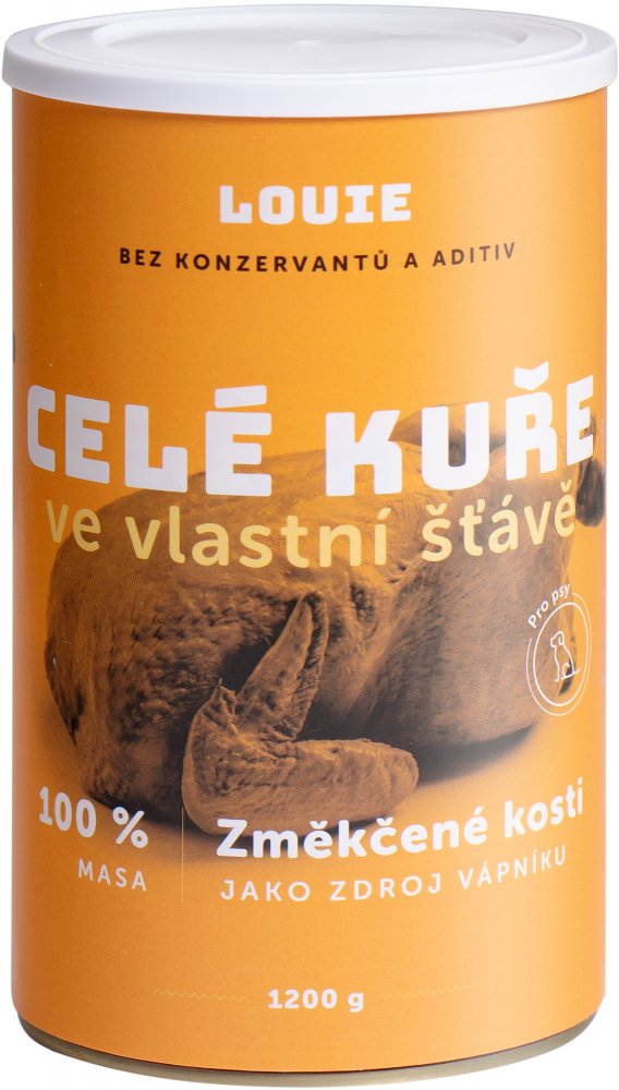 Louie Dog konzerva Celé kuře ve vlastní šťávě 1200g