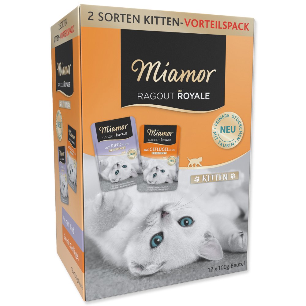 Miamor Kapsičky Kitten Ragout Royale multipack v želé 1200g