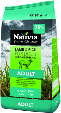 Nativia Adult Lamb&Rice 15kg