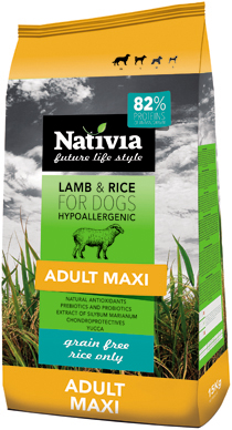 Nativia Adult Maxi Lamb&Rice 2x15kg