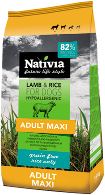 Nativia Adult Maxi Lamb&Rice 15kg